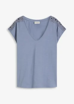 Shirt mit Häkeleinsätzen