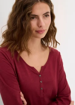 Shirt mit Knopfleiste aus reiner Bio-Baumwolle