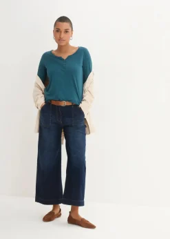 Shirt mit Knopfleiste aus reiner Bio-Baumwolle