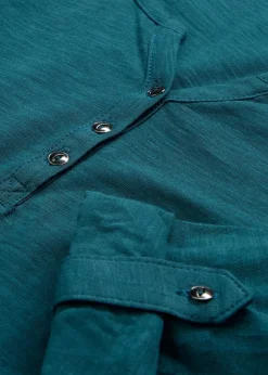 Shirt mit Knopfleiste aus reiner Bio-Baumwolle