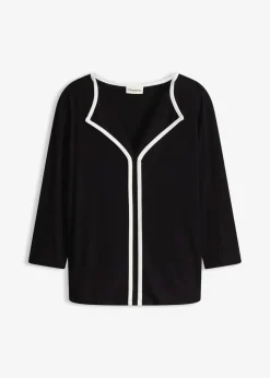 Shirt mit Kontrastblende