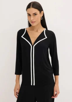 Shirt mit Kontrastblende