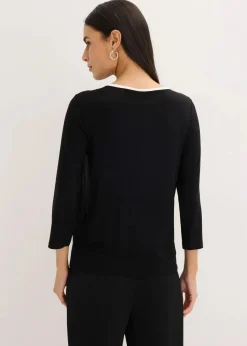 Shirt mit Kontrastblende