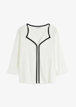 Shirt mit Kontrastblende