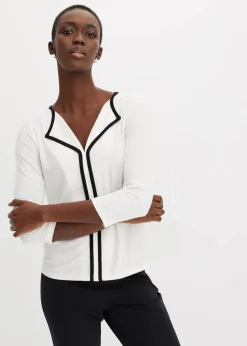 Shirt mit Kontrastblende