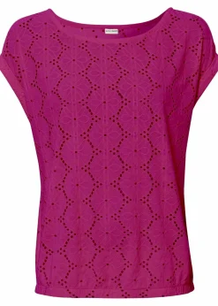 Shirt mit Lochstickerei