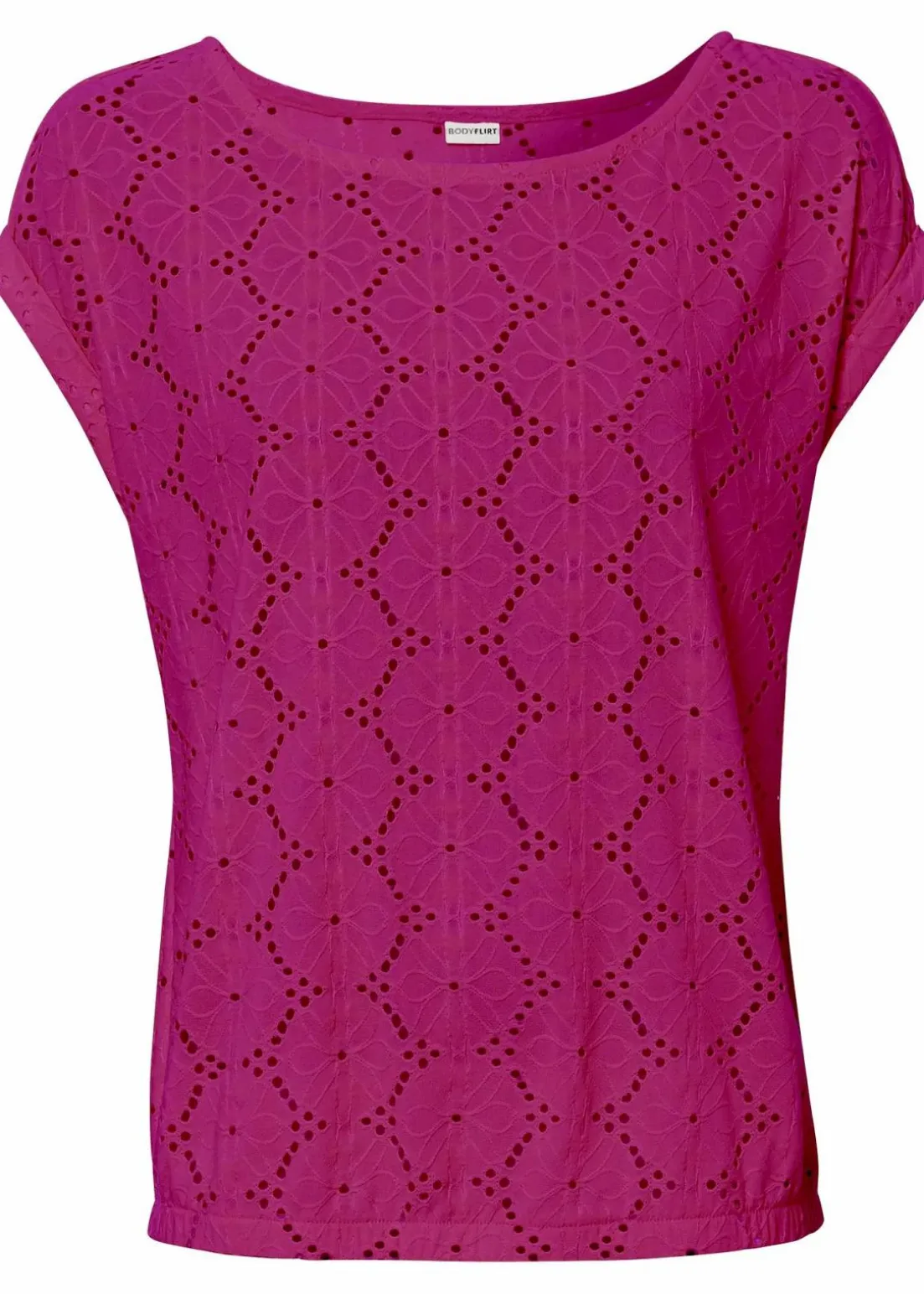 Shirt mit Lochstickerei