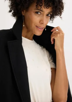 Shirt mit Perlen-Applikation