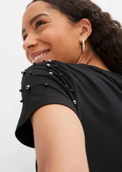 Shirt mit Perlen-Applikation