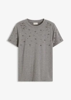 Shirt mit Perlen-Applikation