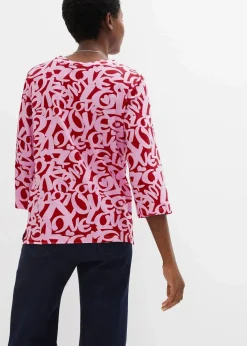 Shirt mit Rundhals-Ausschnitt, ¾-Arm