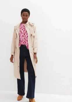 Shirt mit Rundhals-Ausschnitt, ¾-Arm