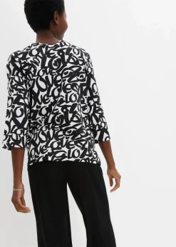 Shirt mit Rundhals-Ausschnitt, ¾-Arm