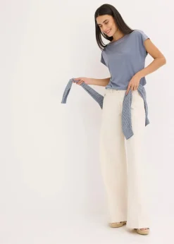 Shirt mit Satinpasse