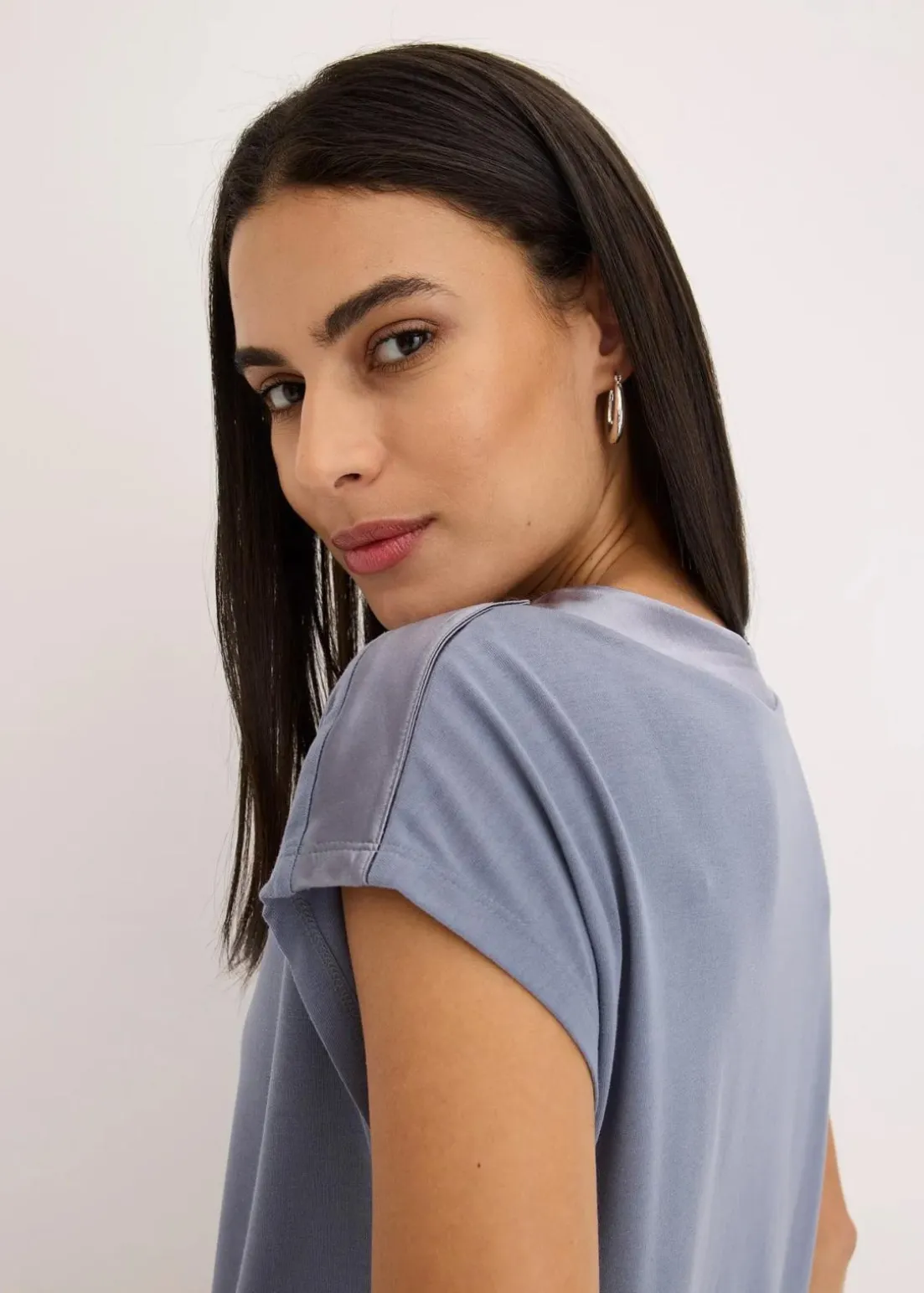 Shirt mit Satinpasse