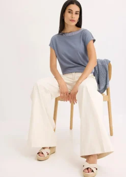 Shirt mit Satinpasse