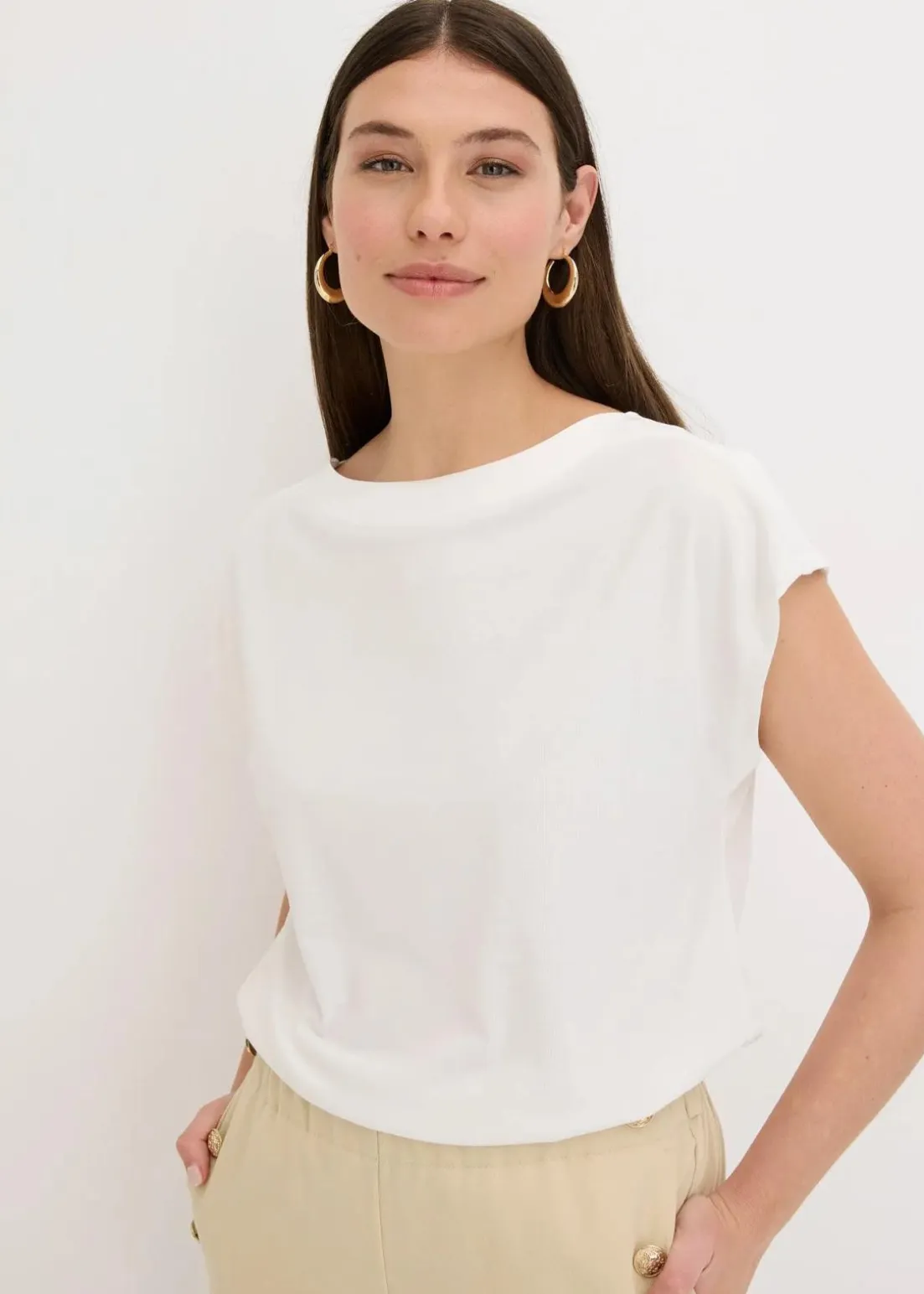 Shirt mit Satinpasse