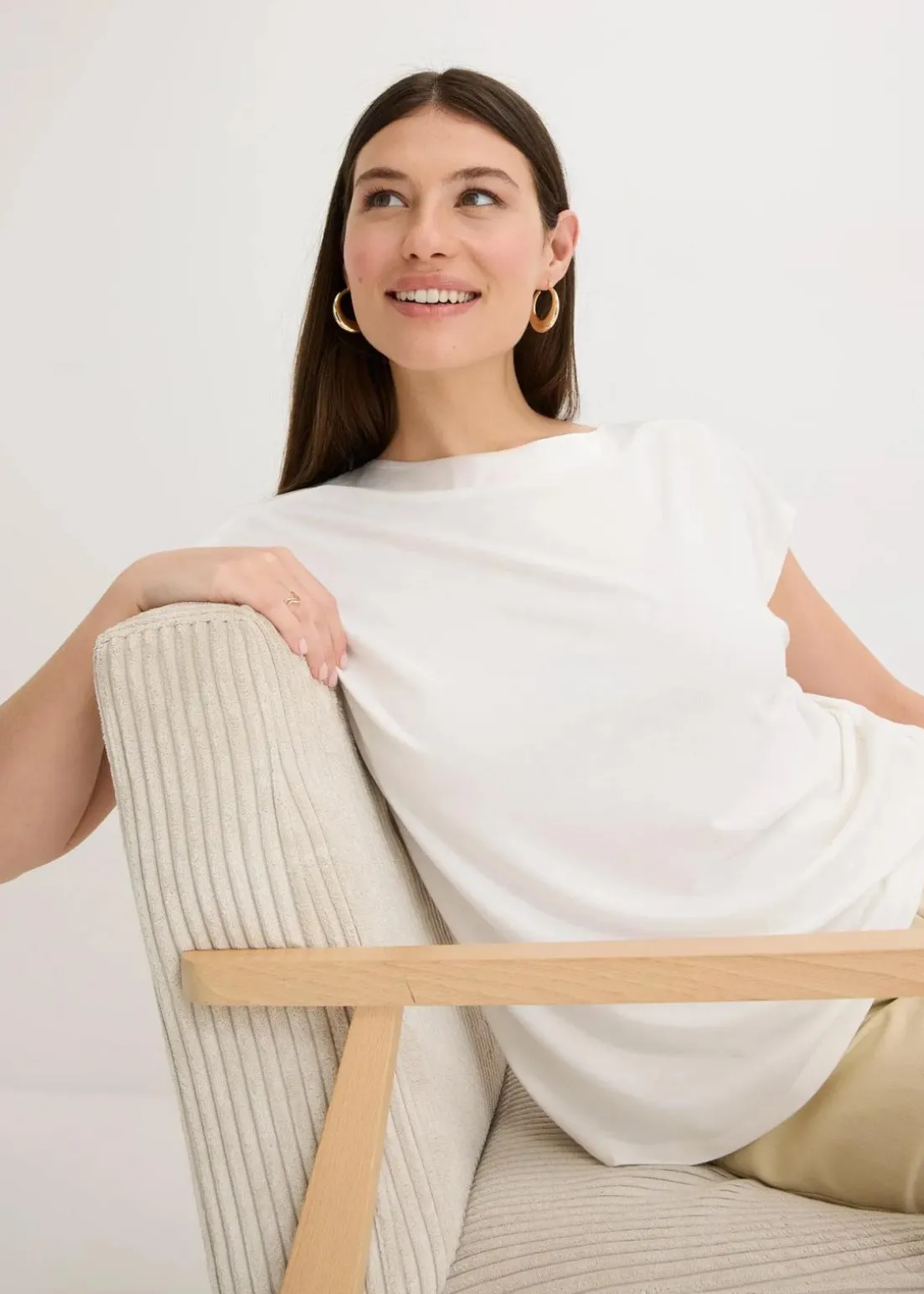 Shirt mit Satinpasse