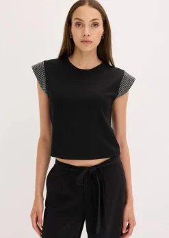 Shirt mit Schulterpolstern