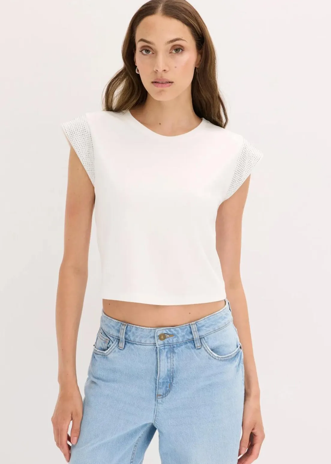 Shirt mit Schulterpolstern