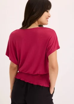 Shirt mit Smock-Saum