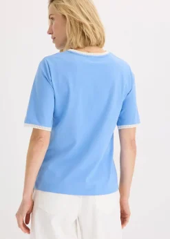 Shirt mit Spitzenborte