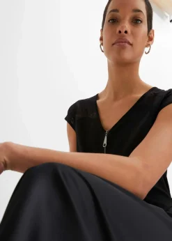 Shirt mit Spitzeneinsatz