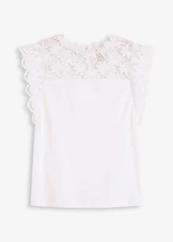 Shirt mit Spitzeneinsatz