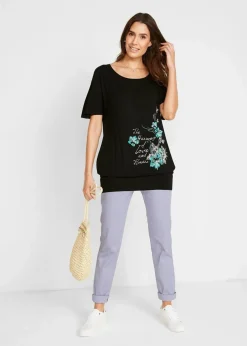 Shirt mit U-Boot Ausschnitt, Halbarm