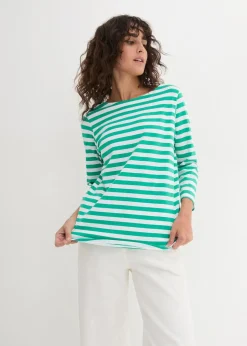 Shirt mit U-Boot-Ausschnitt