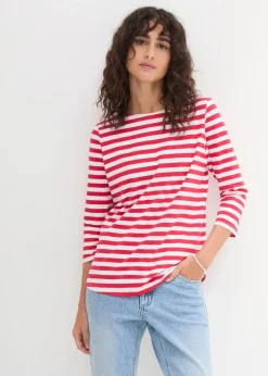 Shirt mit U-Boot-Ausschnitt