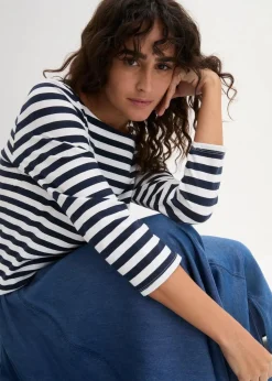 Shirt mit U-Boot-Ausschnitt