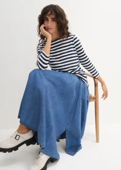 Shirt mit U-Boot-Ausschnitt