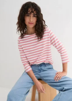 Shirt mit U-Boot-Ausschnitt