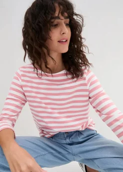 Shirt mit U-Boot-Ausschnitt