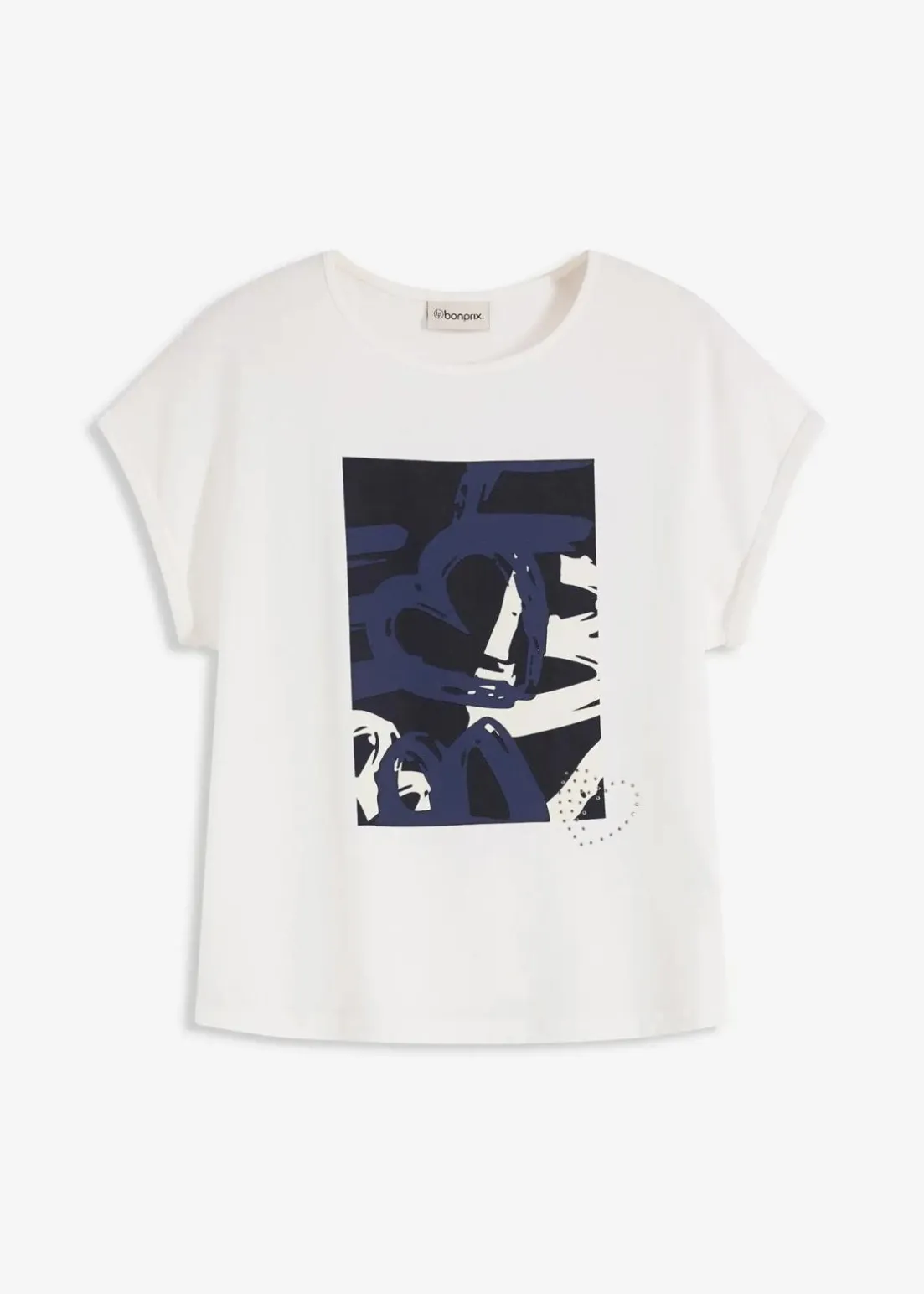 Shirt mit Viskose und Glitzersteinen