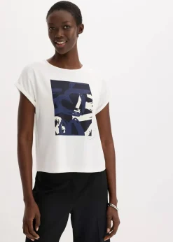 Shirt mit Viskose und Glitzersteinen