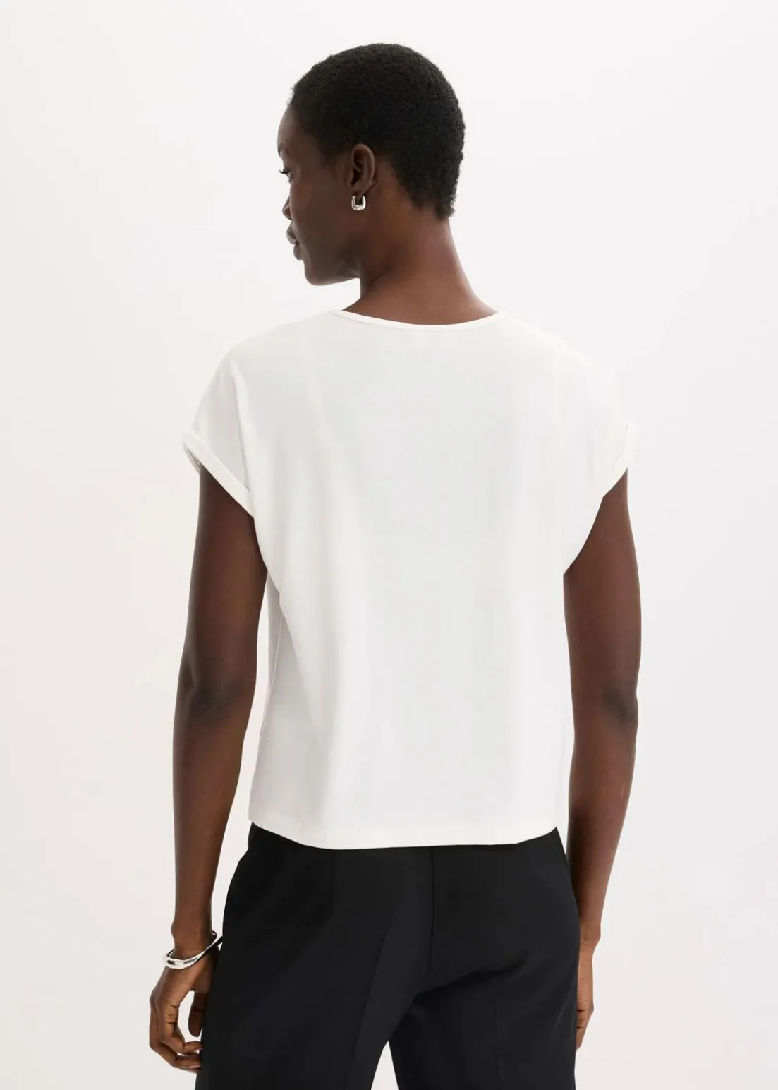 Shirt mit Viskose und Glitzersteinen