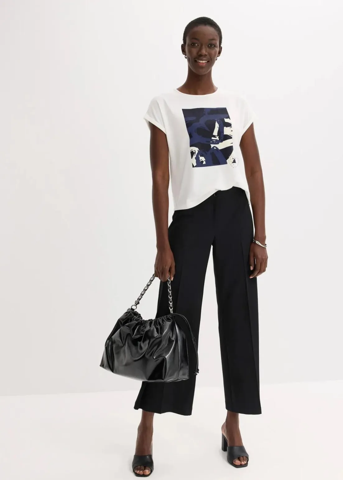 Shirt mit Viskose und Glitzersteinen