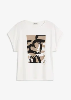 Shirt mit Viskose und Glitzersteinen