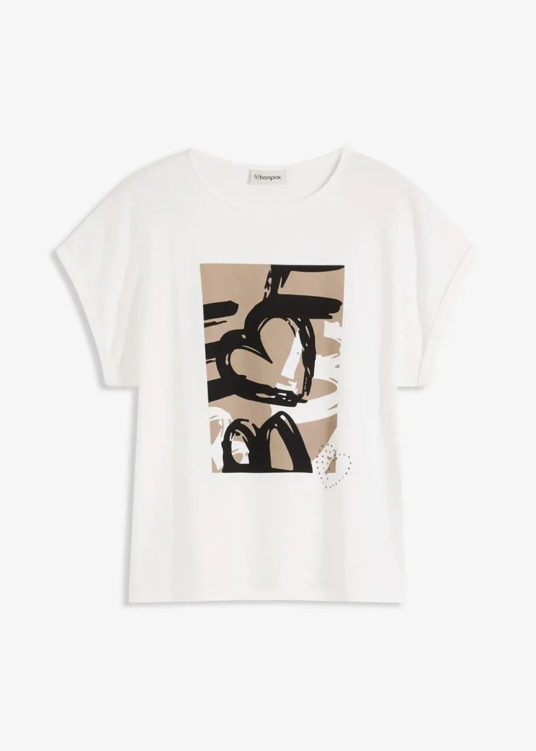 Shirt mit Viskose und Glitzersteinen