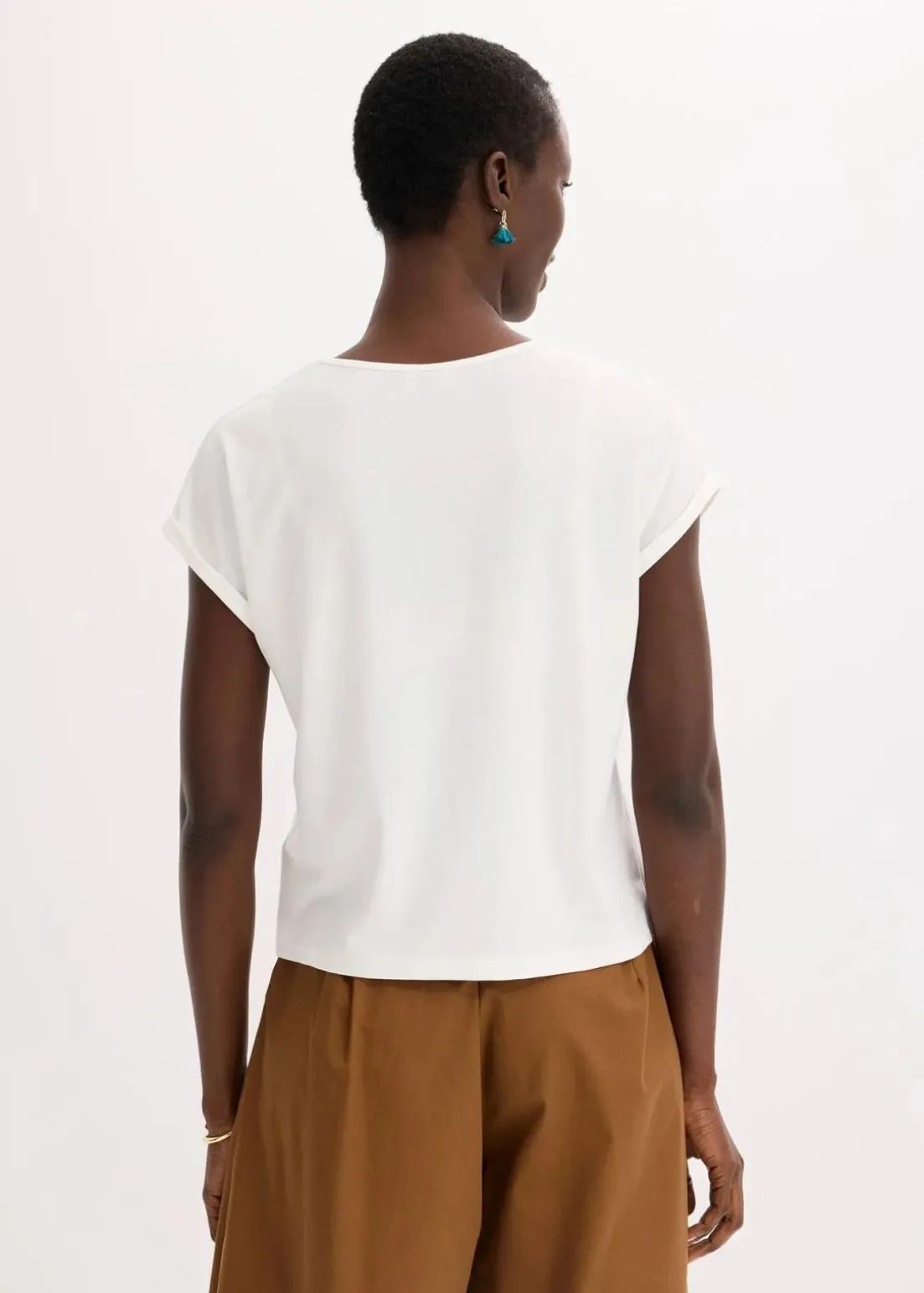 Shirt mit Viskose und Glitzersteinen