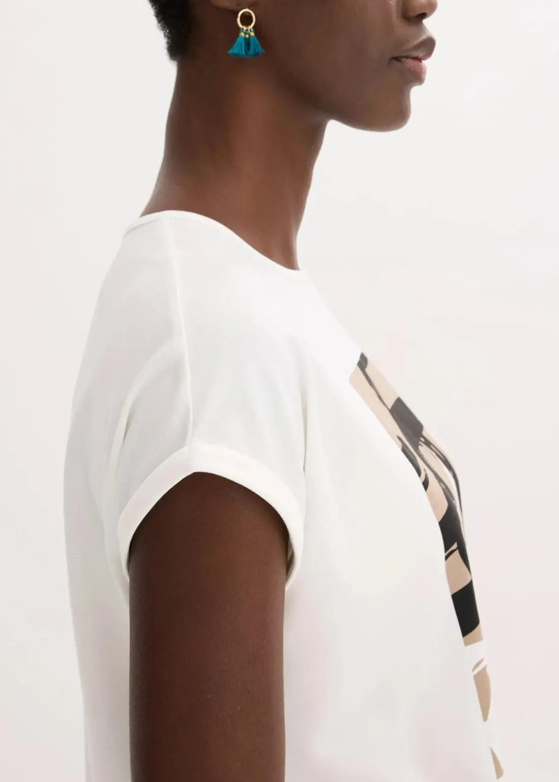 Shirt mit Viskose und Glitzersteinen