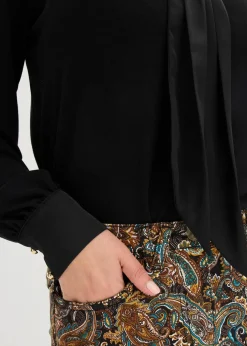 Shirt mit Viskose und Satinschluppe