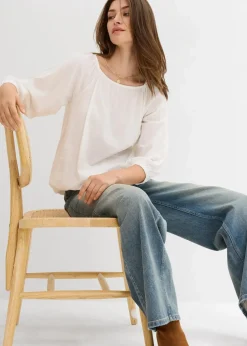 Shirtbluse aus reiner Bio-Baumwolle