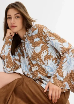 Shirtbluse aus softem Modal-Mix