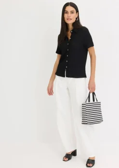 Shirtbluse mit Struktur