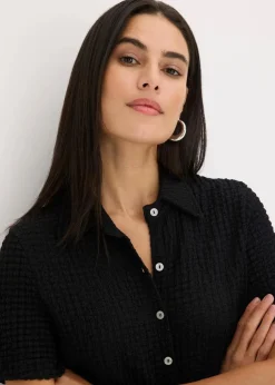 Shirtbluse mit Struktur