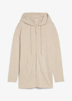 Shirtjacke in Strickoptik aus Viskose-Mix