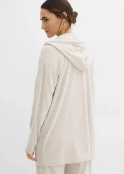 Shirtjacke in Strickoptik aus Viskose-Mix